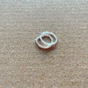 ♡ ⁺ ｡frosty ♔ crystal beaded rings༟༟5.5・ ˚ ⁺ ⭐️